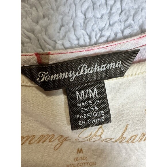 Tommy Bahama Sleeveless Sheer Tank Blouse With Tank Liner Sz M Floral Pattern - Picture 6 of 7